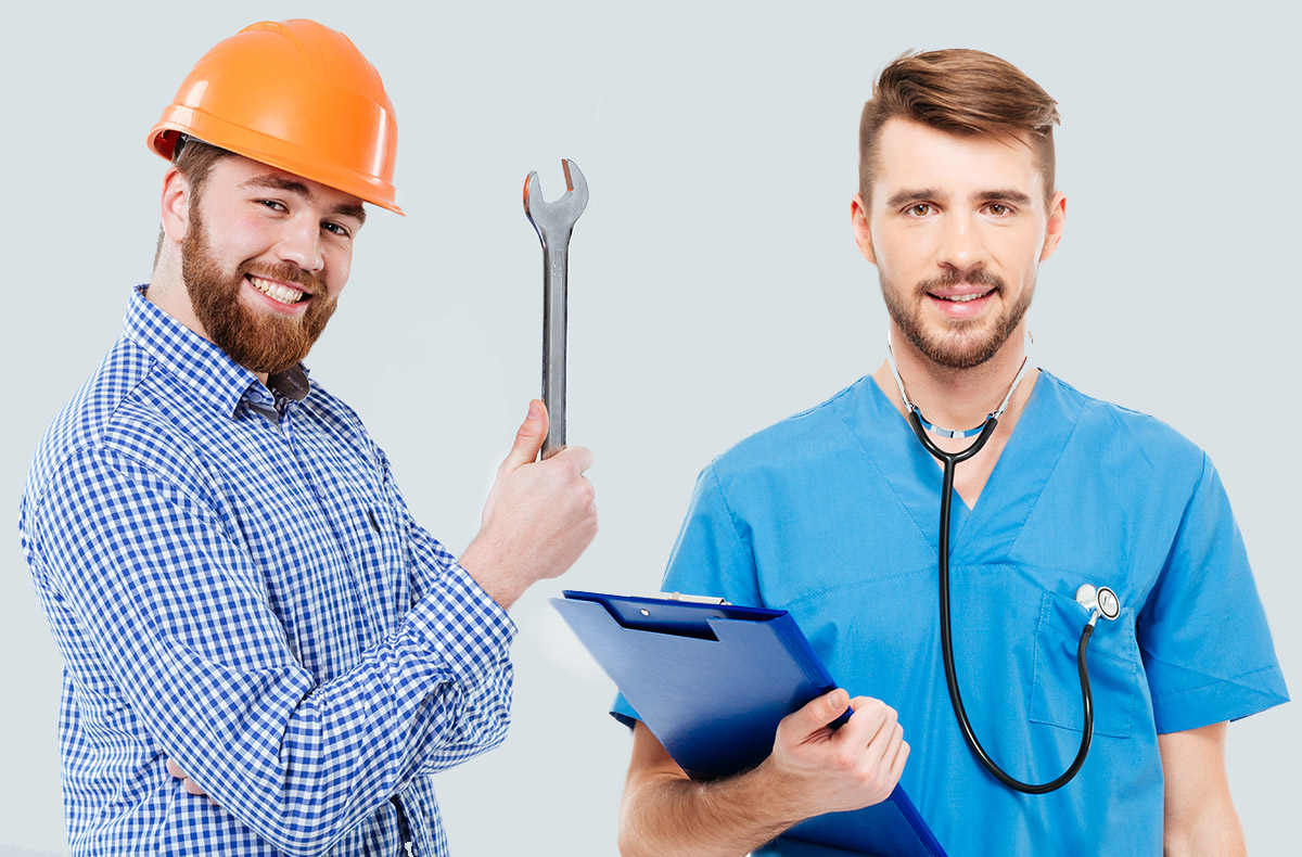 Being a Plumber vs. Being a Doctor - Net Worth Simulations