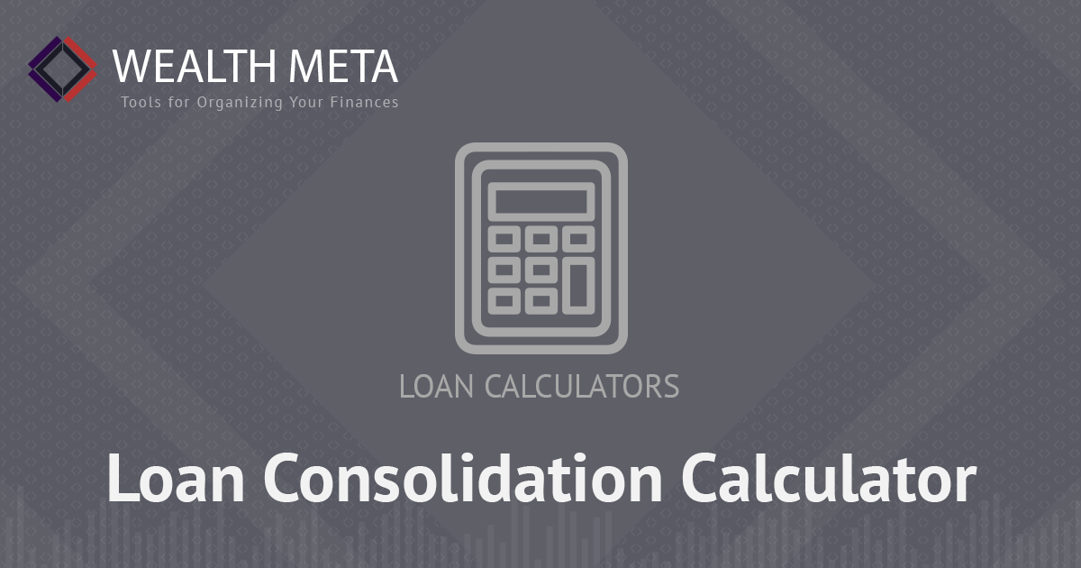 consolidation loan calculators